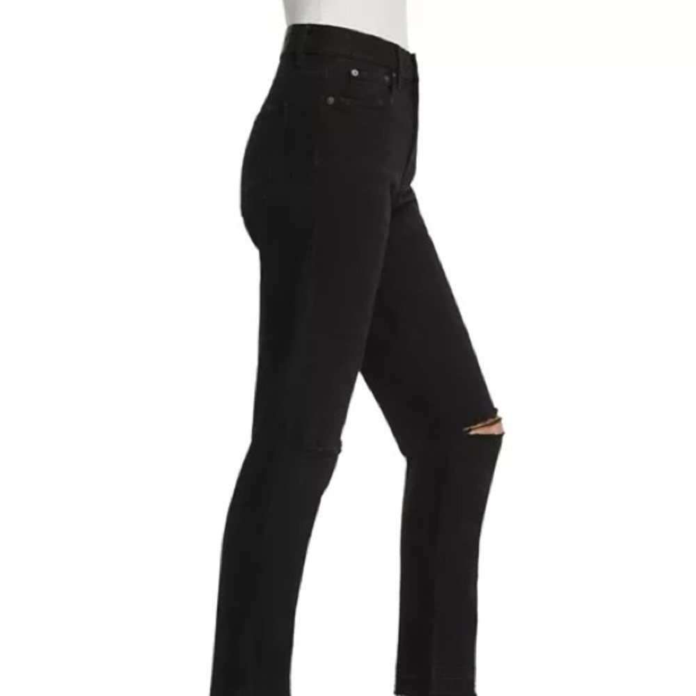 Pistola| ‘Nico’ Mom High-Rise Distressed Straight-Leg Jeans Sz 25